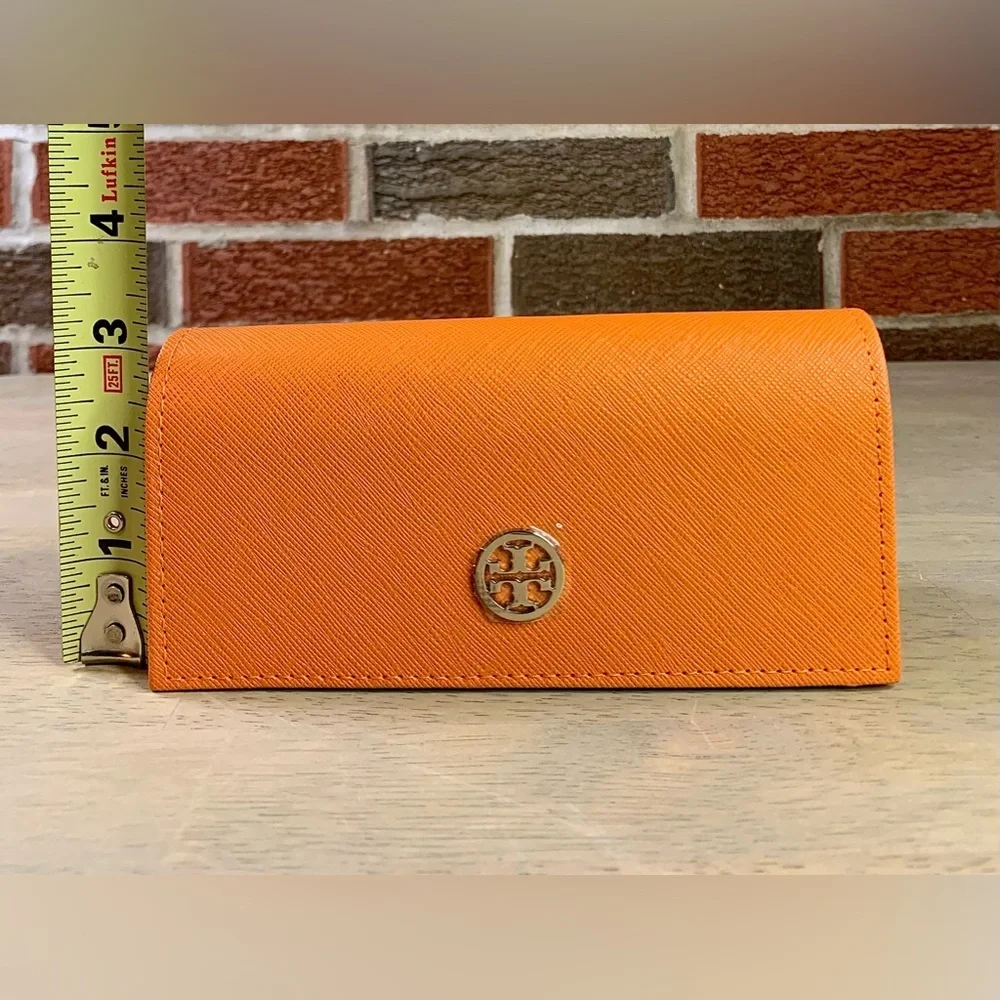 Authentic Tory‎ Burch Eyeglasses Sunglasses Clamshell Semi Hard Case Orange